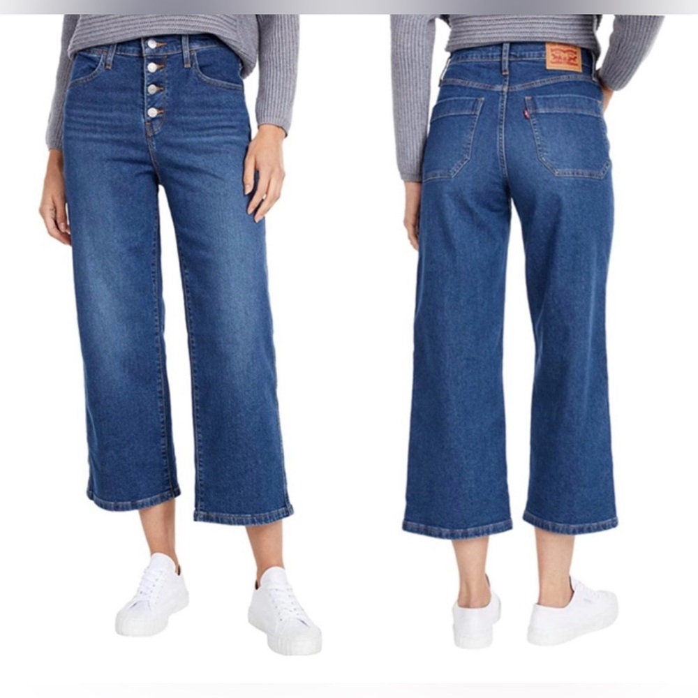 Levi's Mile High Cropped Wide Leg jeans